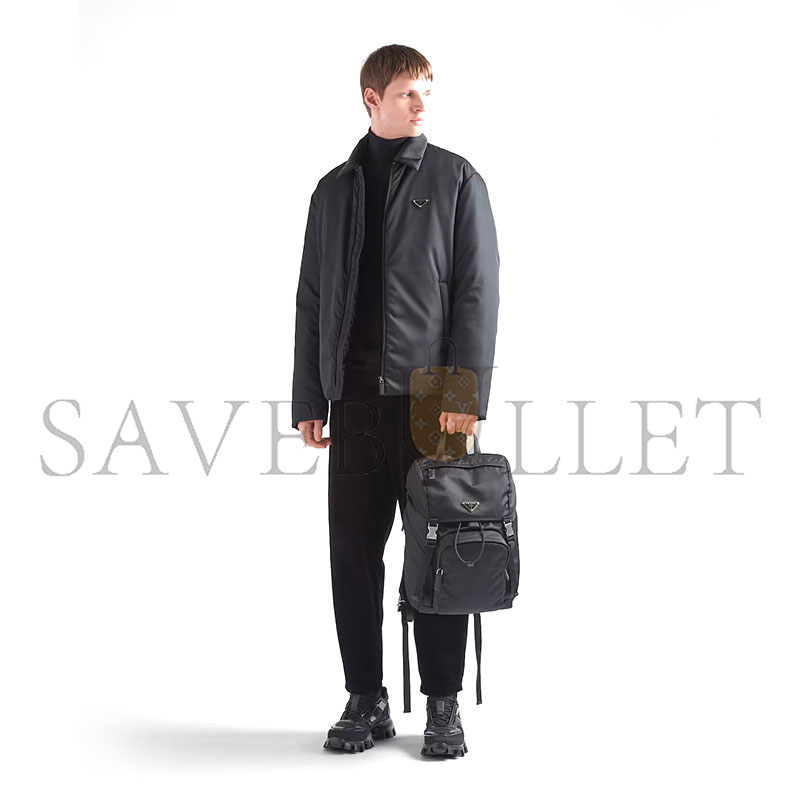 PRADA RE-NYLON AND SAFFIANO LEATHER BACKPACK 2VZ135 (45*27*17cm)
